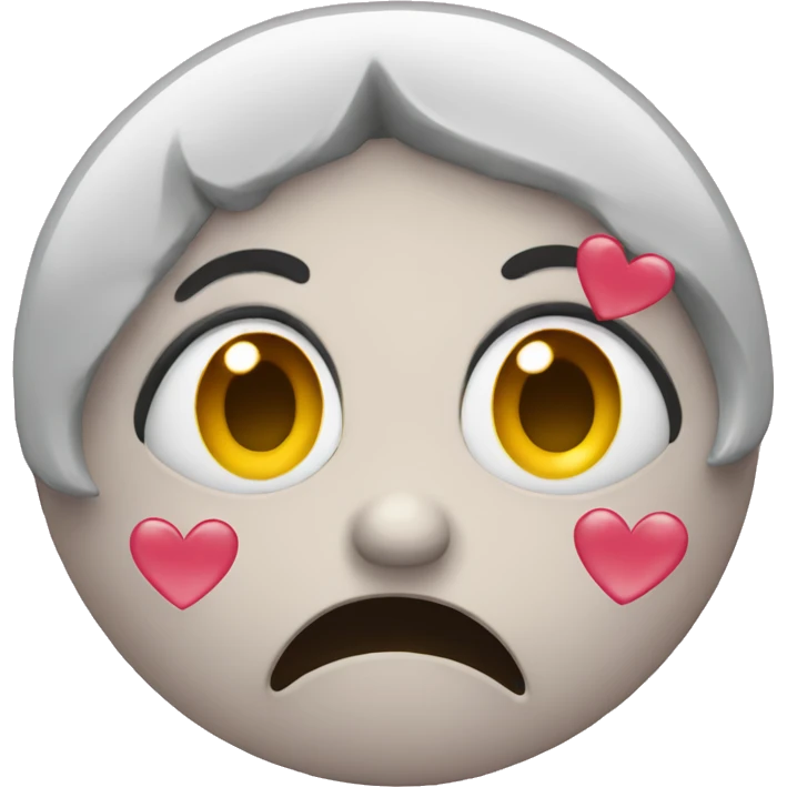 Crying emoji with hearts  emoji