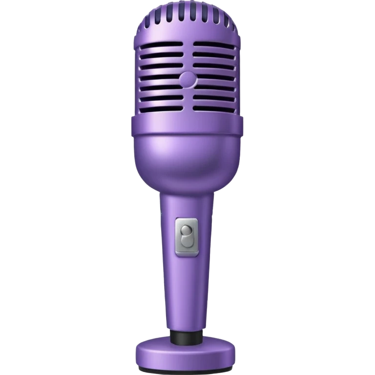 A pastel purple microphone emoji