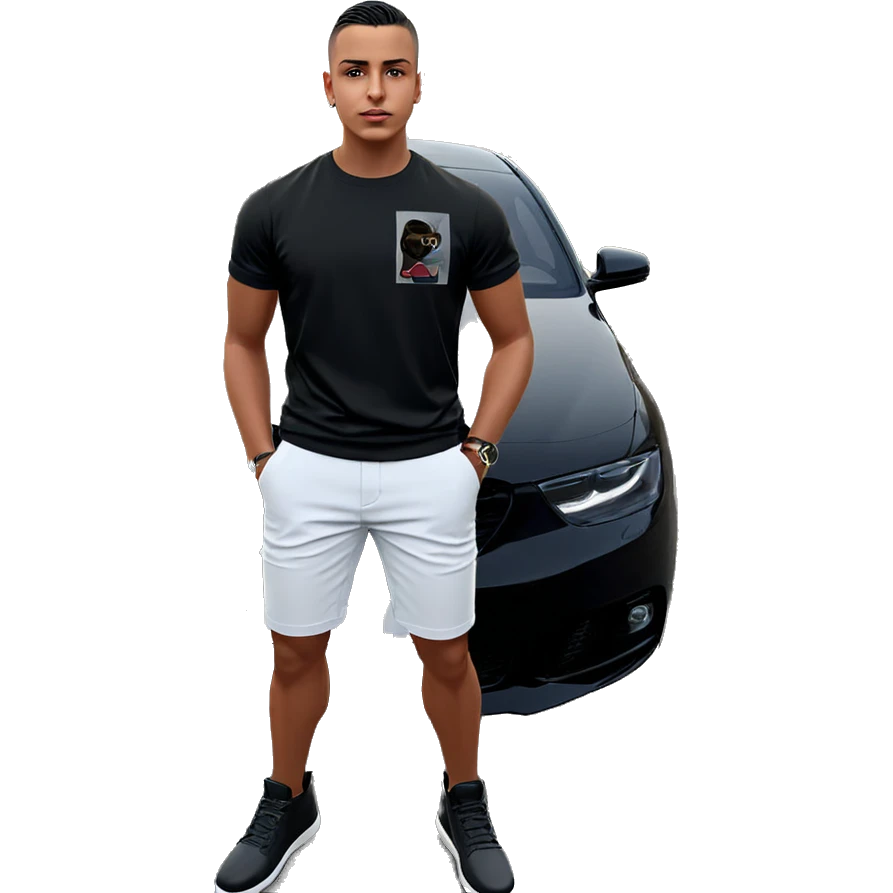 stylish boy by the road emoji