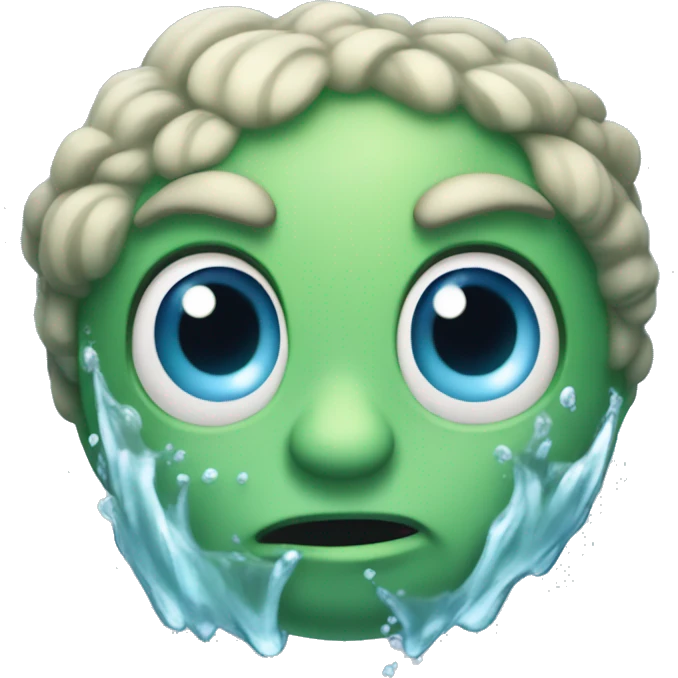 Water Elemental Character DisneyPixar-style emoji
