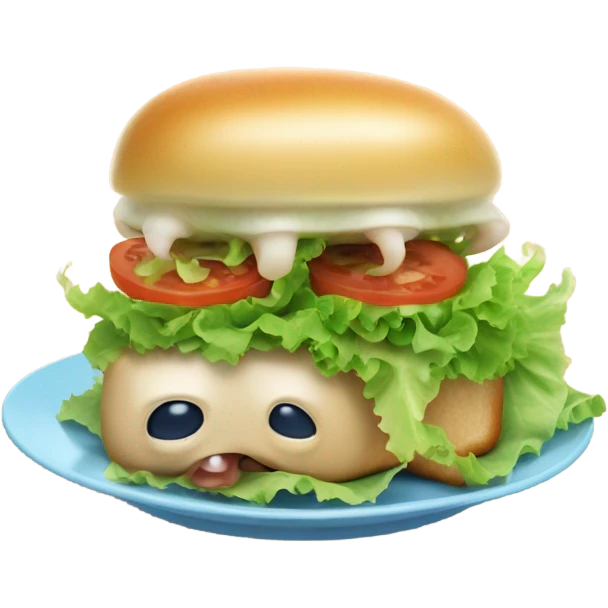 Squid eating sandwich  emoji