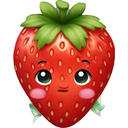 strawberry with bow emoji
