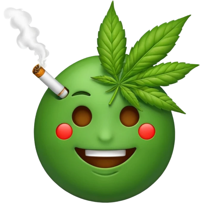 Emoji smoking weed emoji