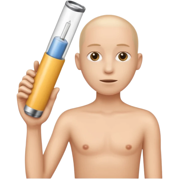 beige skin colored hand holding a cylindrical tube, no sleeves, no clothes emoji