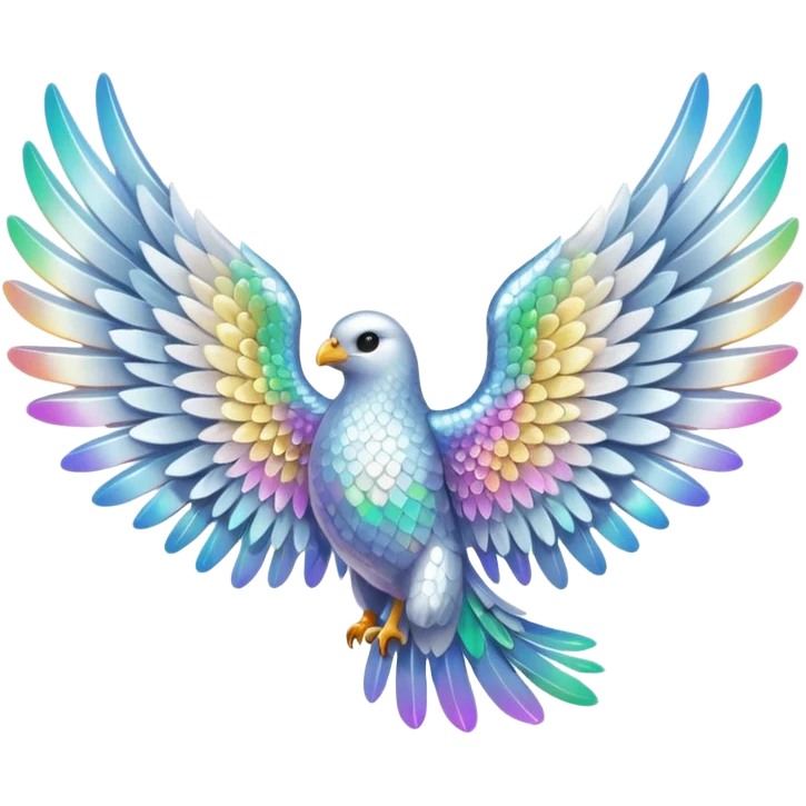 Glitter White Wings emoji