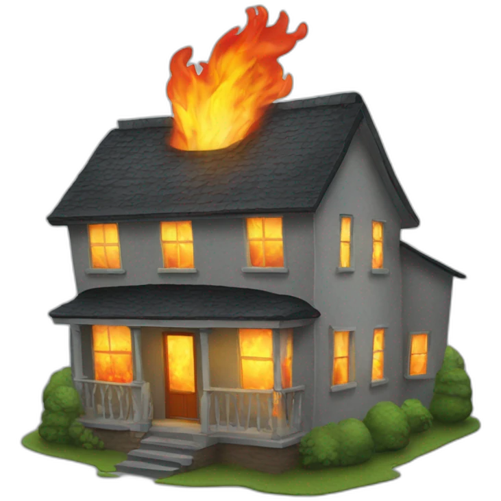 house on fire emoji