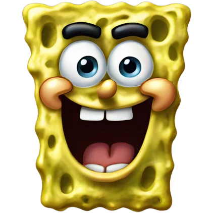 spongebob with close mouth emoji