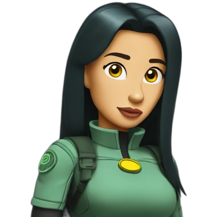 Kim Possible in The Simpsons style emoji