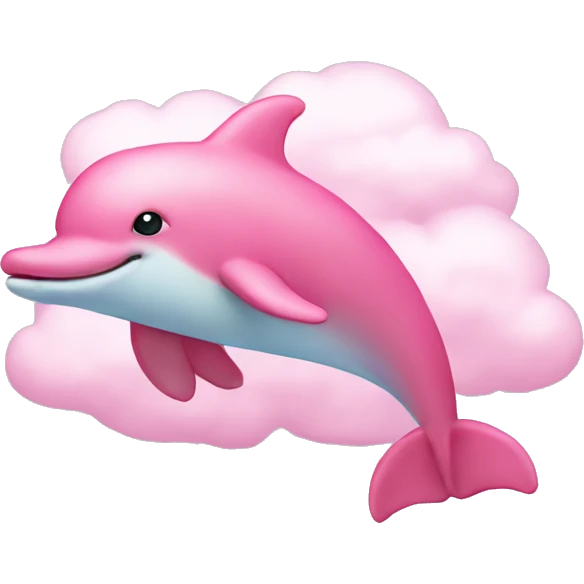pink dolphin pink clouds emoji