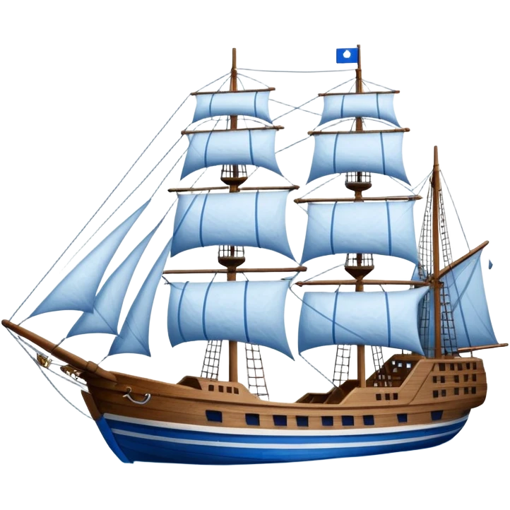 sailing ship expedition vessel going through ice emoji