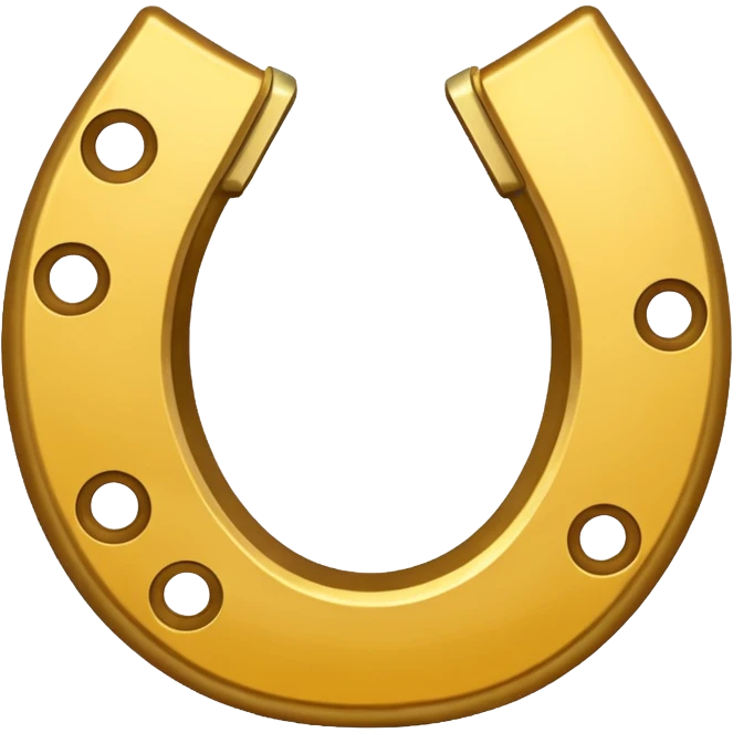 golden horse shoe emoji