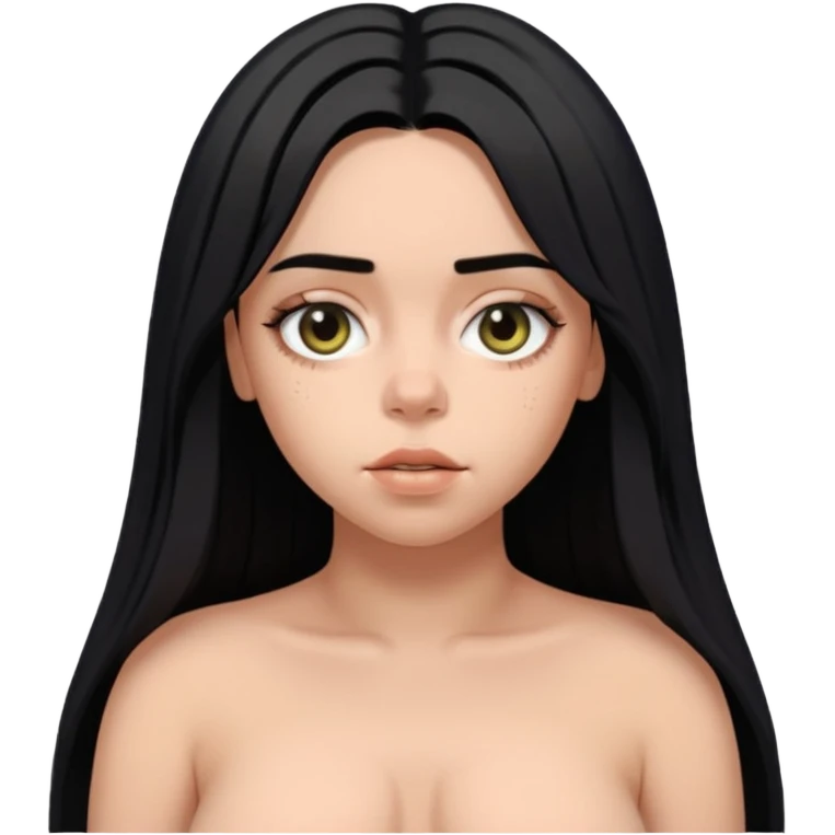 Billie Eilish full sexy body with big boobs without any clothes  emoji