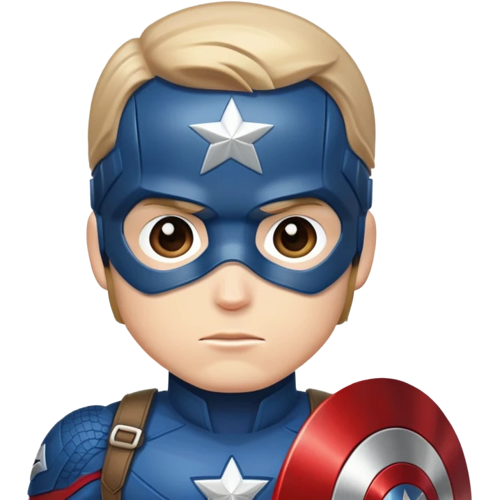 captain america superhero with shield emoji