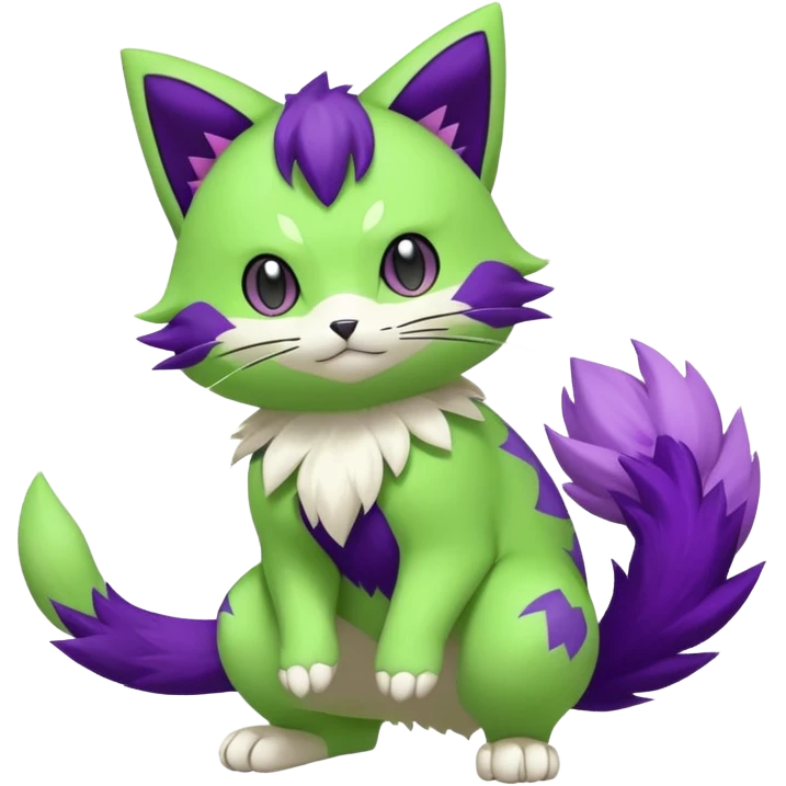 Sprigatito-Floragato-Meowscarada-Pokémon-Fakémon-animal-fusion (full body) emoji