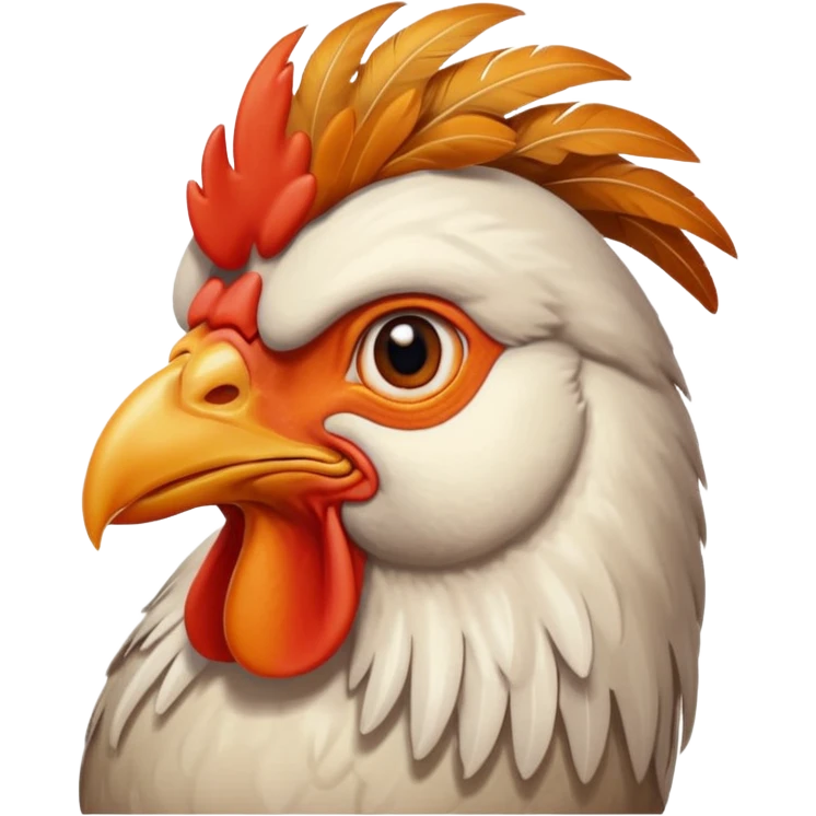 chicken with a mullet emoji