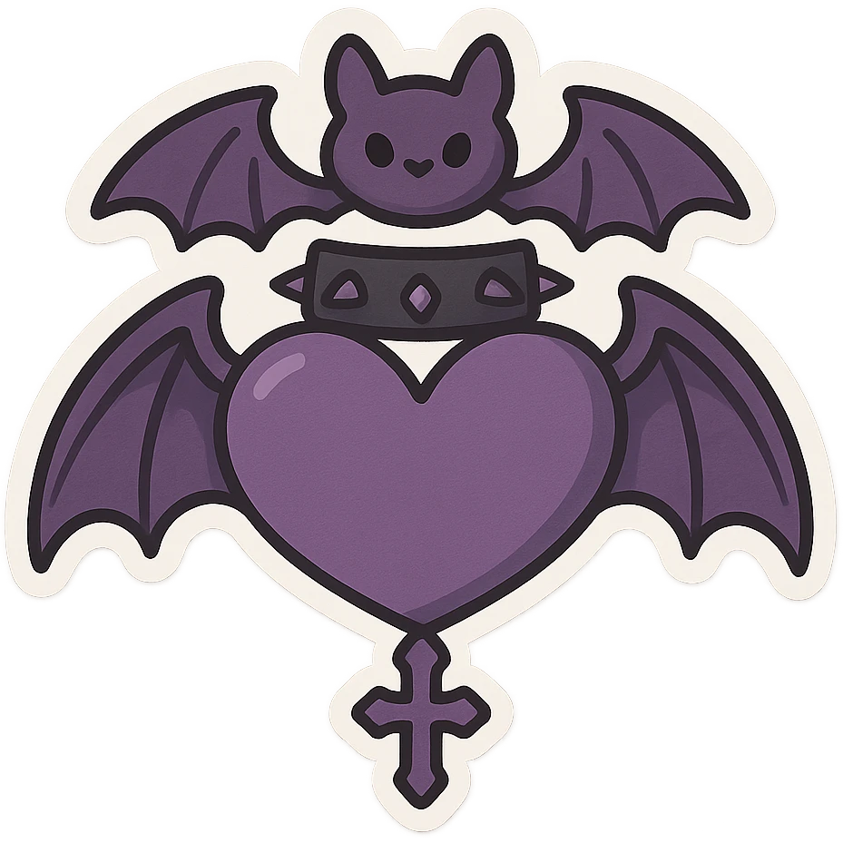 Purple goth object emoji