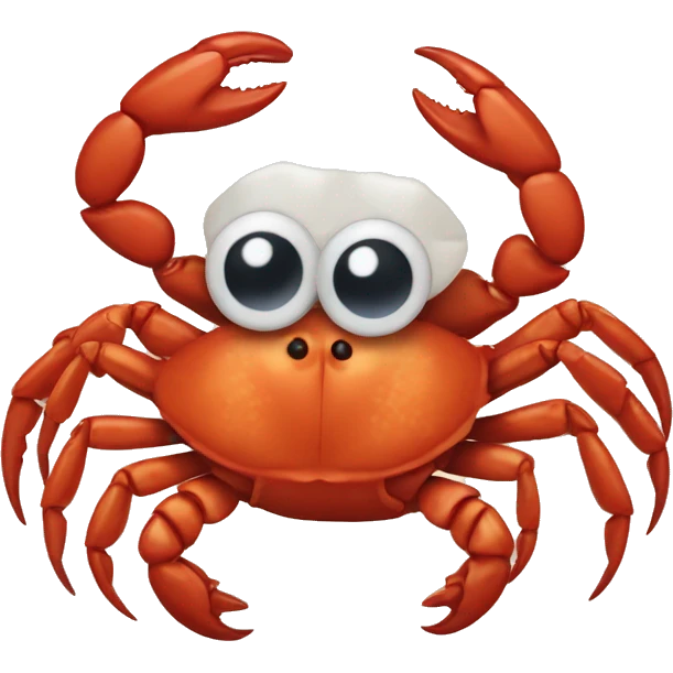 Crab cuddling another crab emoji