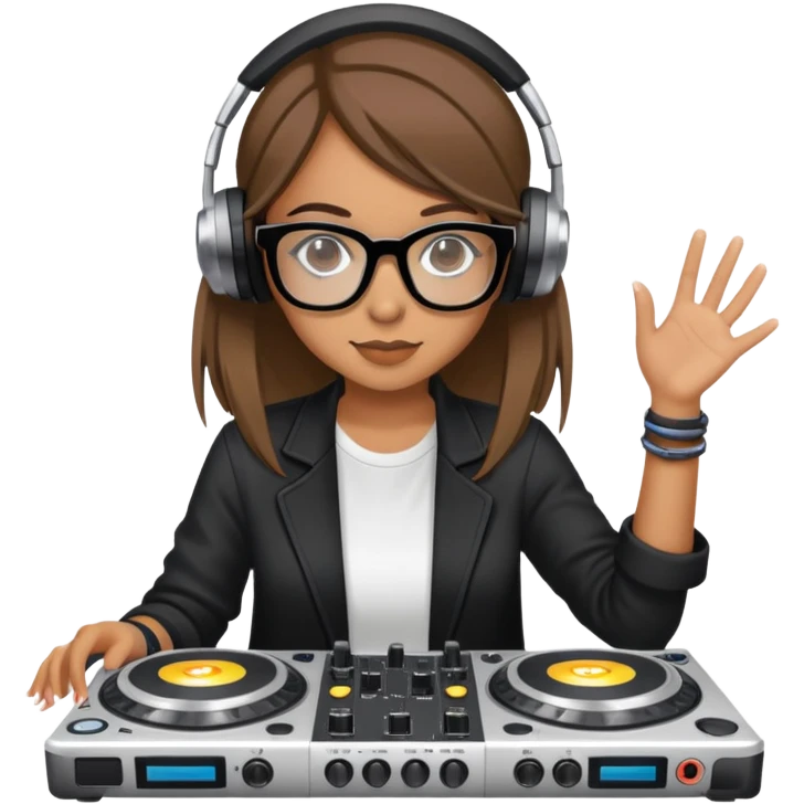 DJ Girl with glasses and DDJ200 emoji
