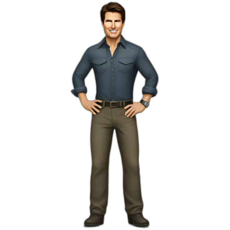 Full body Tom Cruise, Apple emoji