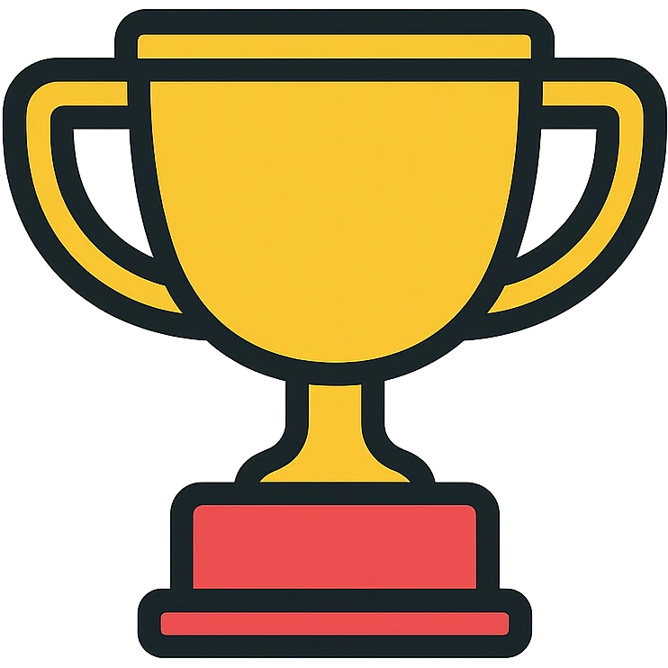 trophy icon with clean lines and minimal details emoji