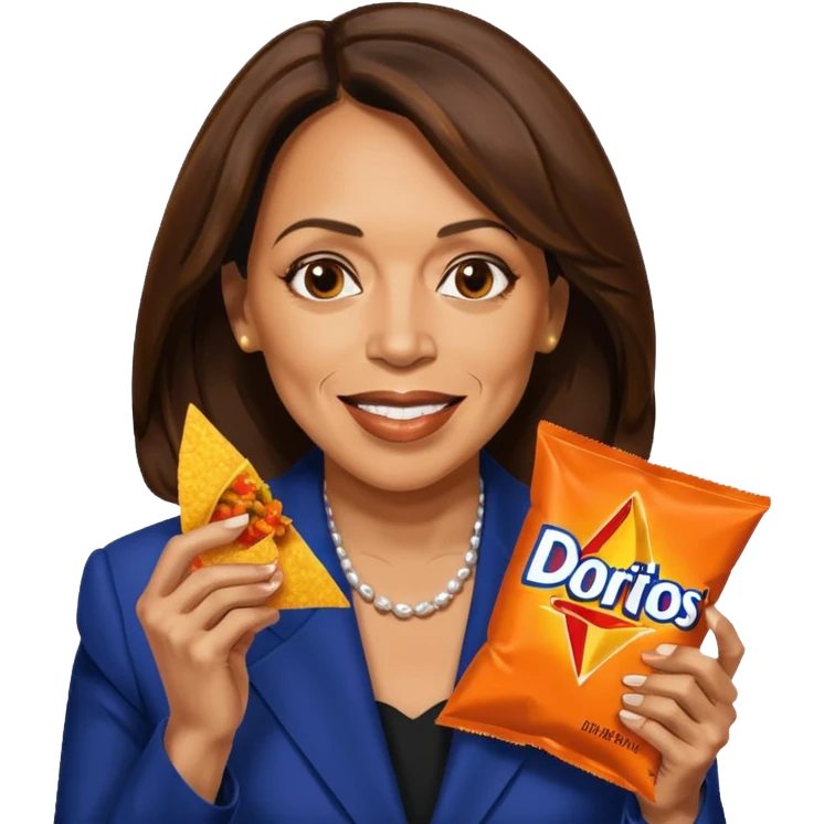 kamala harris eating doritos emoji