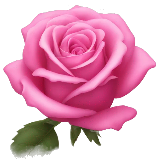Pink rose emoji