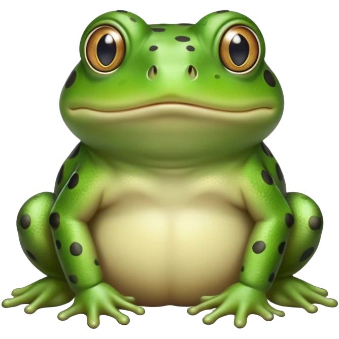 large round green toad emoji