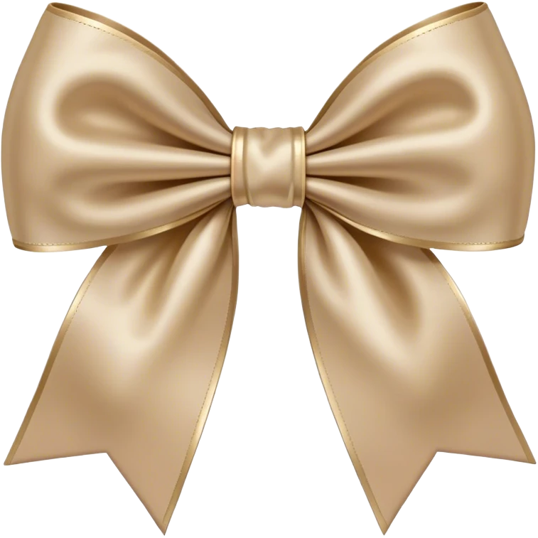 Beige bow emoji