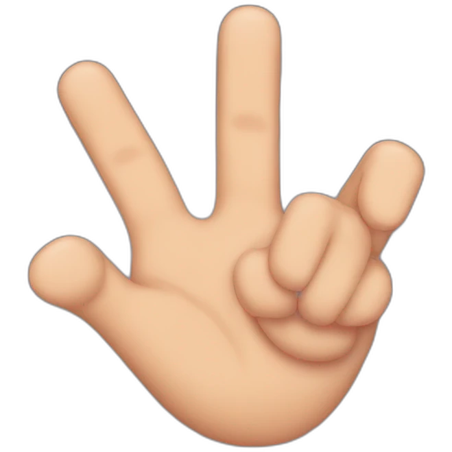 Broken middle finger emoji