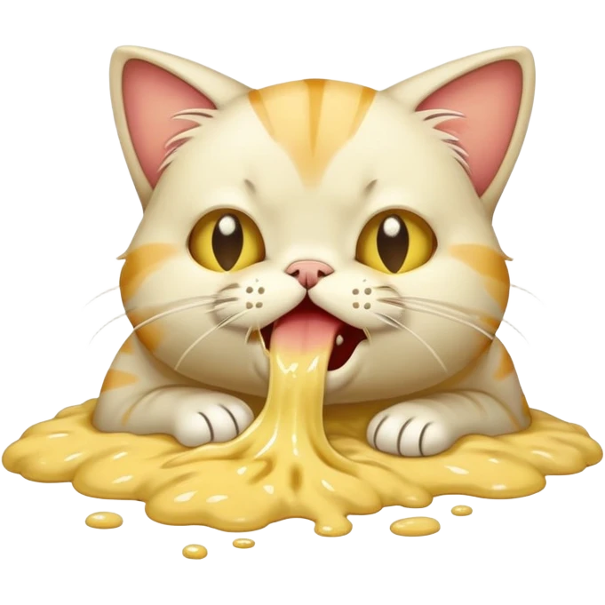 cat puking emoji