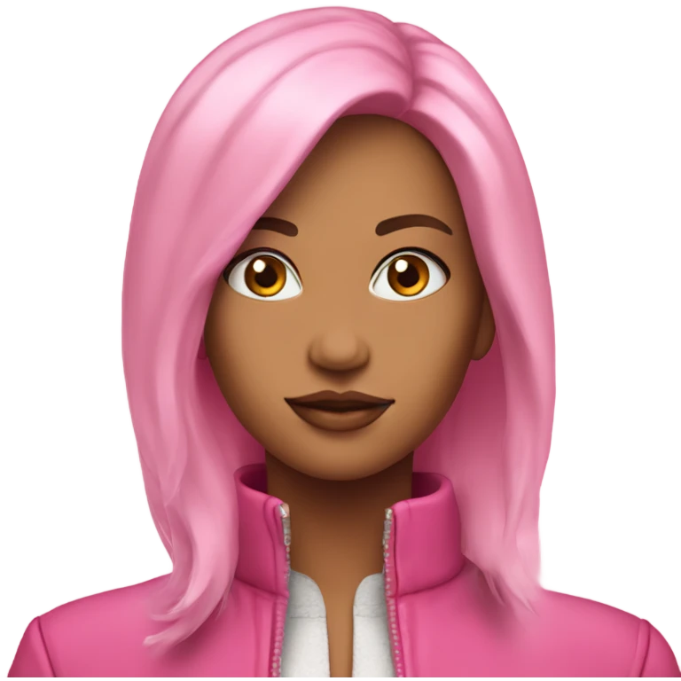 Beautiful pink head gorgeous woman in pink boots emoji