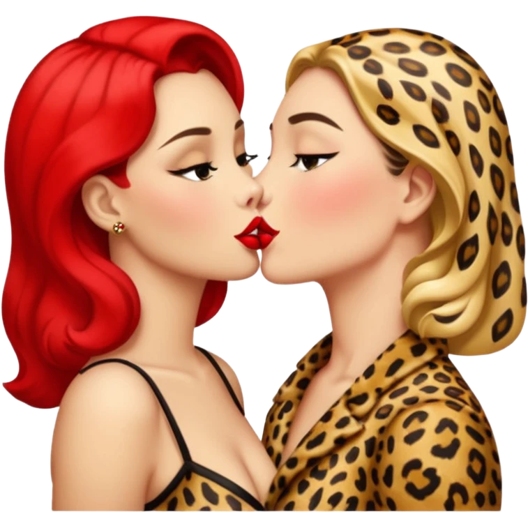 Kiss leopardato emoji