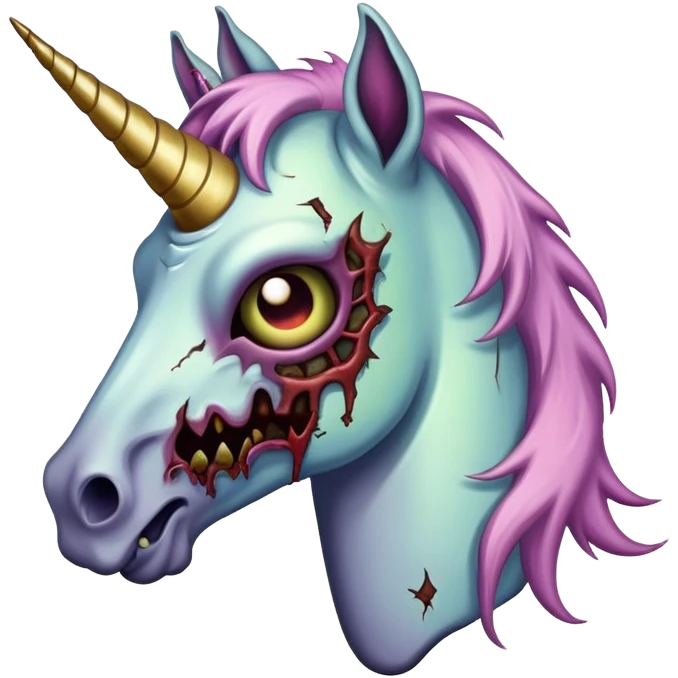 Zombie unicorn emoji