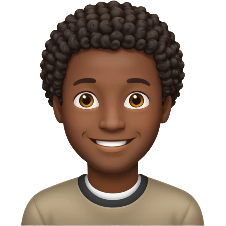 a black guy with shortscurls emoji