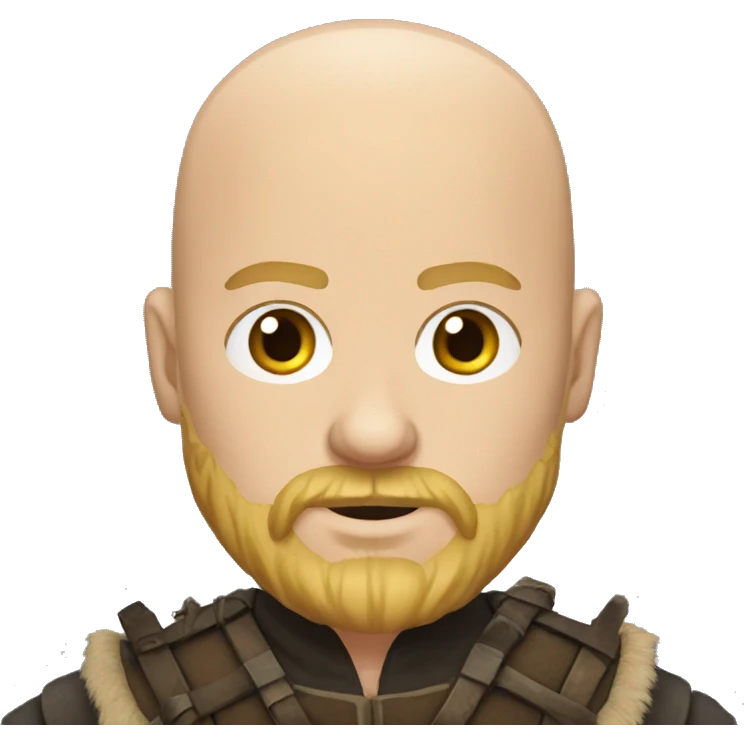 Bald man with blonde beard in game of thrones outfit  emoji