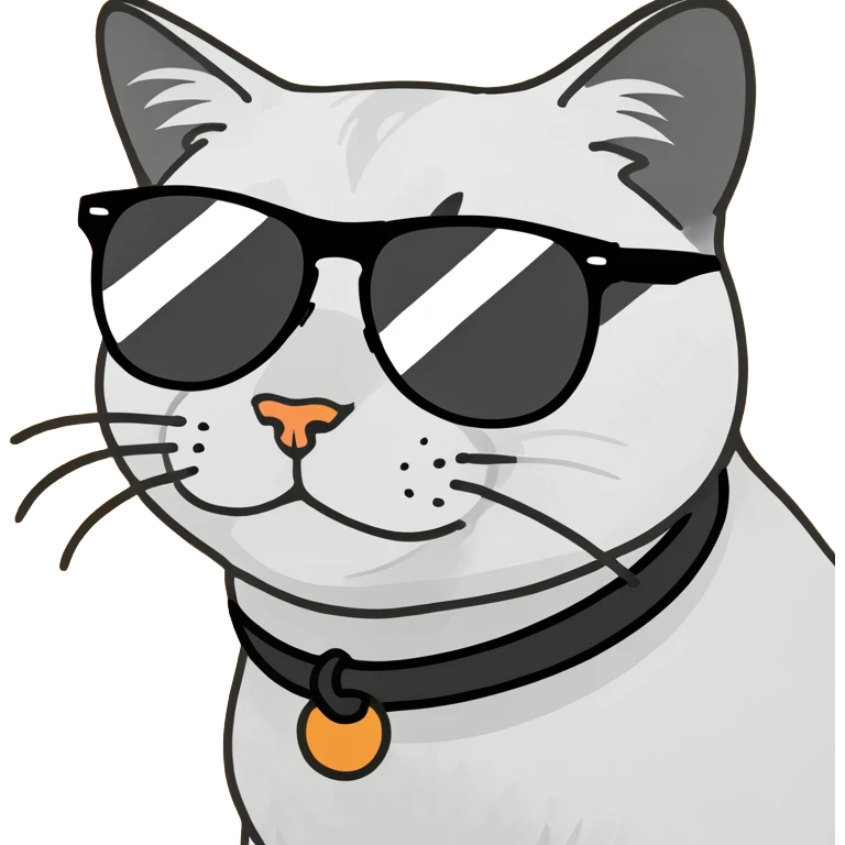 Cat with sunglasses emoji