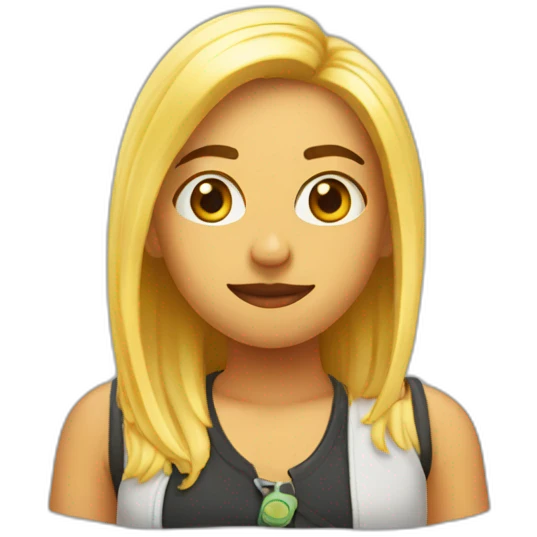 chica rubia fumando emoji