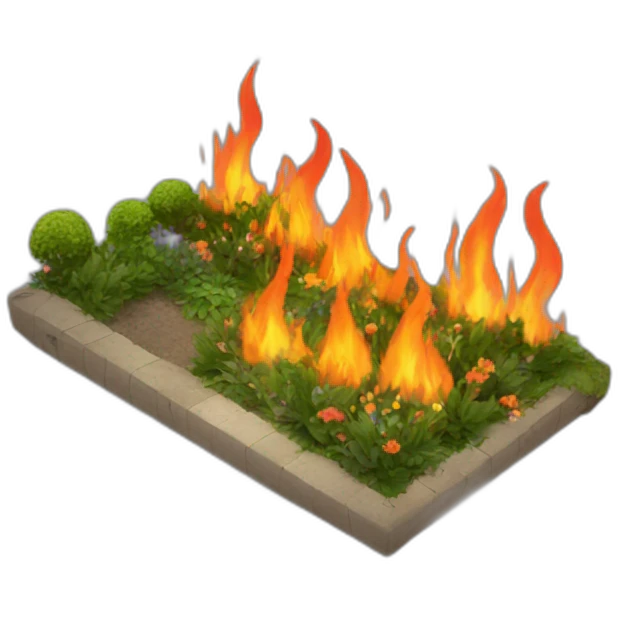garden on fire emoji