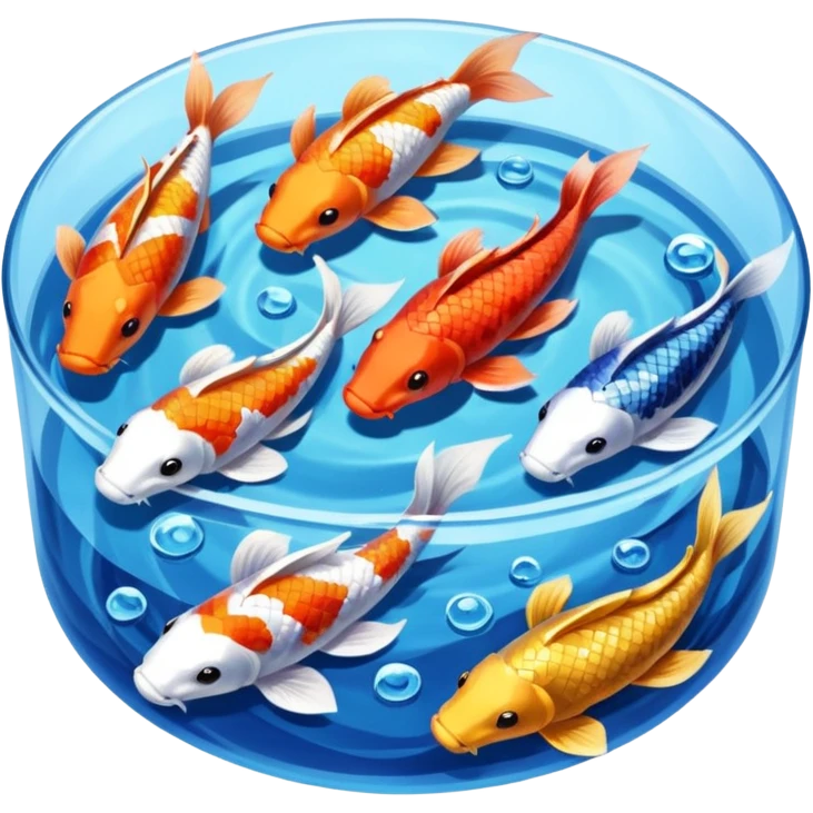Pond of water with koi fish emoji