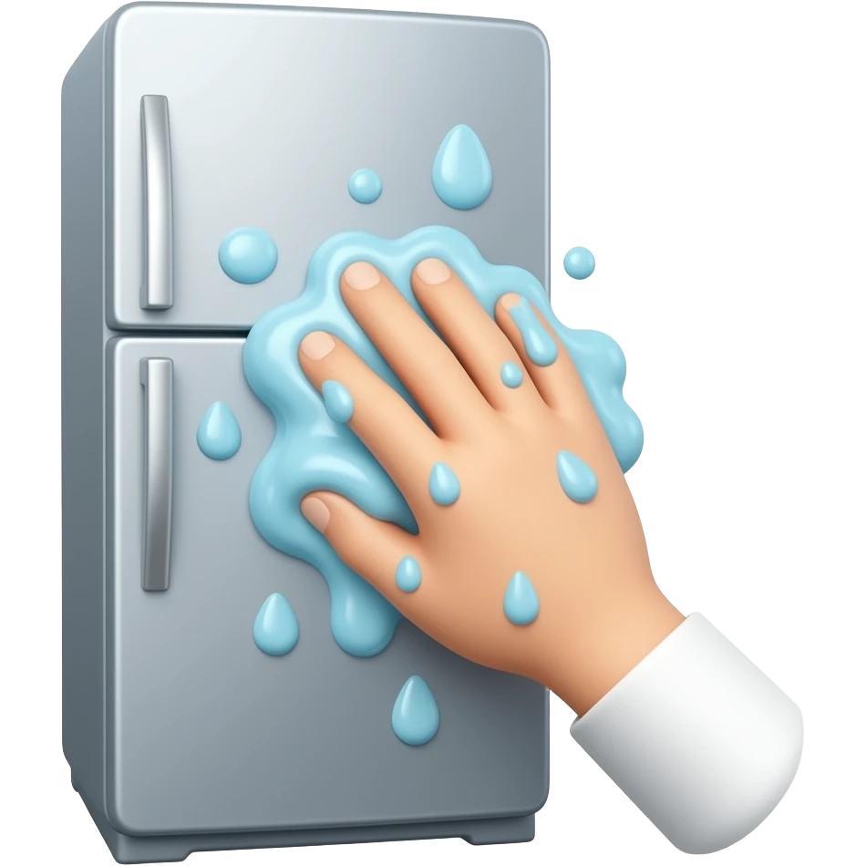 pop art washing refrigerator 2d emoji