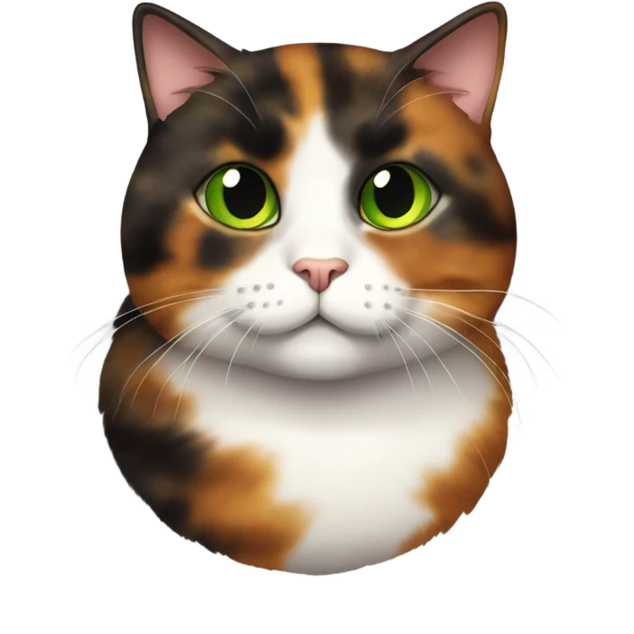 Fat Tortoiseshell cat emoji