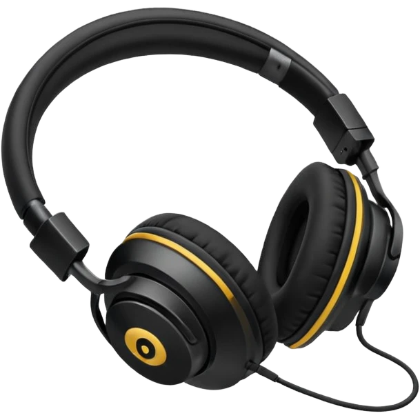 Headphones with music emoji