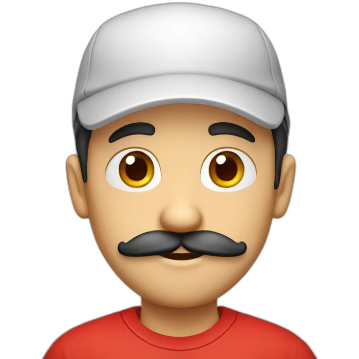 cartoon guy with mustache and red cap emoji