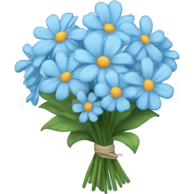 Light blue flower bouquet emoji
