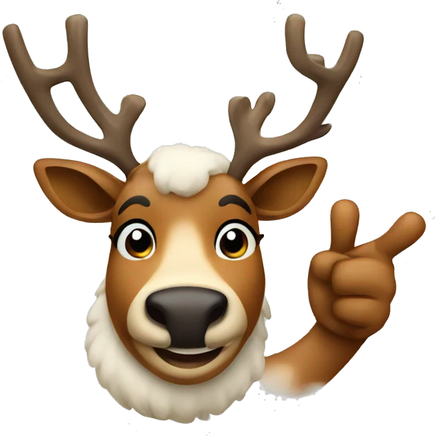 Reindeer giving thumbs up  emoji
