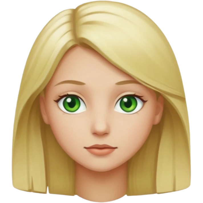 Girl blonde Green eyes emoji