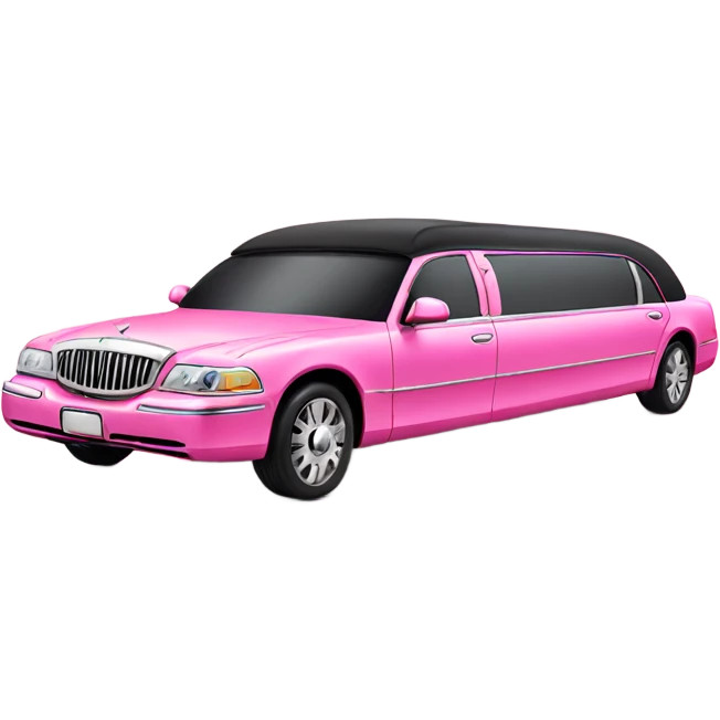 Pink limousine  emoji