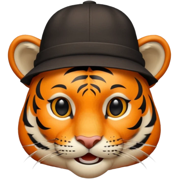 тигр в шляпе emoji
