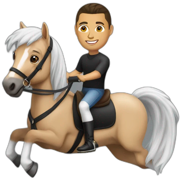 Ronaldo sur un cheval emoji