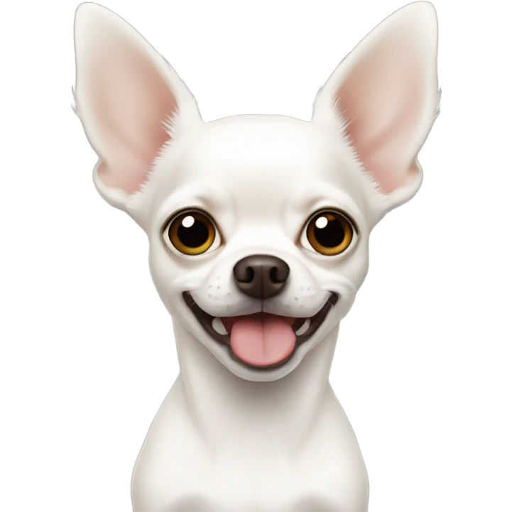 White chihuahua with floppy ears emoji